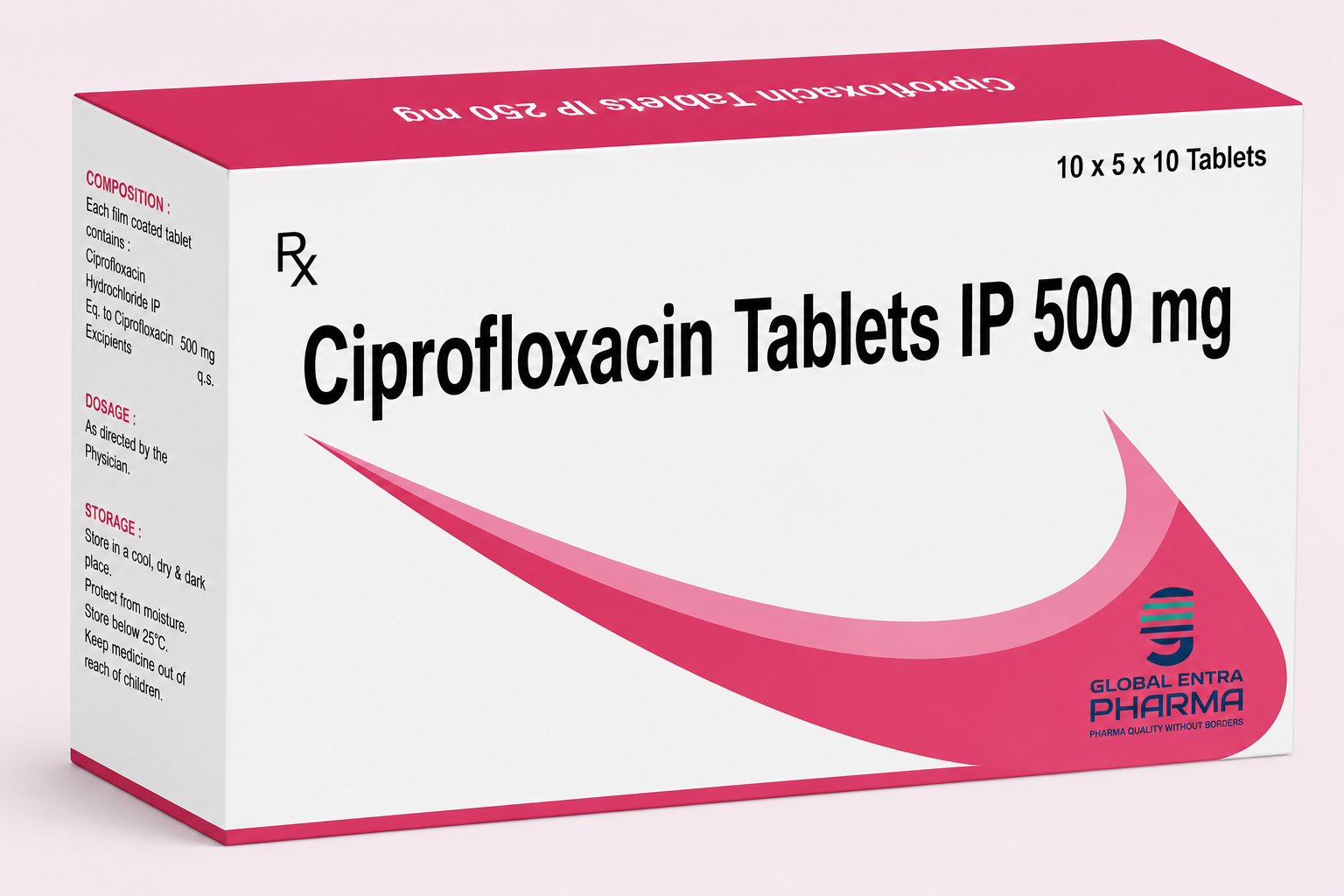 Ciprofloxacin Tablets 500 mg Manufacturer & Exporter from India